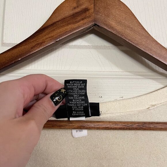 Lane Bryant Womens Cream Black Striped Lace Button 3/4 Sleeve Cardigan 22/24 - Picture 5 of 6